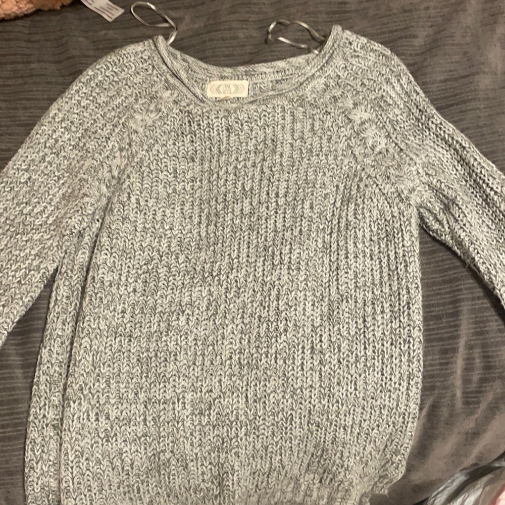 grey sweater